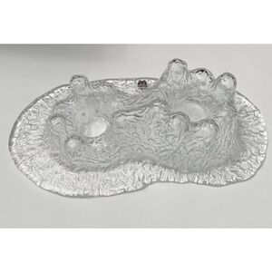 Muurla Finland Hand Made Glass Volcano Candleholder